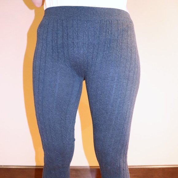 Grey Knit Leggings - Picture 2 of 2